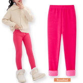 Girls’ Fleece-Lined Leggings – Warm Cropped Pants for Fall & Winter | Lovana UK